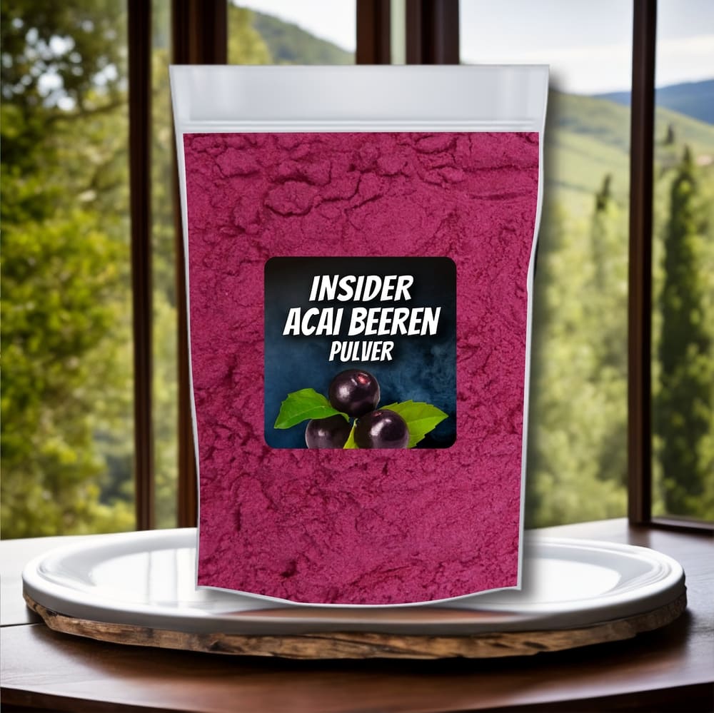 Acai Beeren Pulver, aus echten Beeren hergestellt